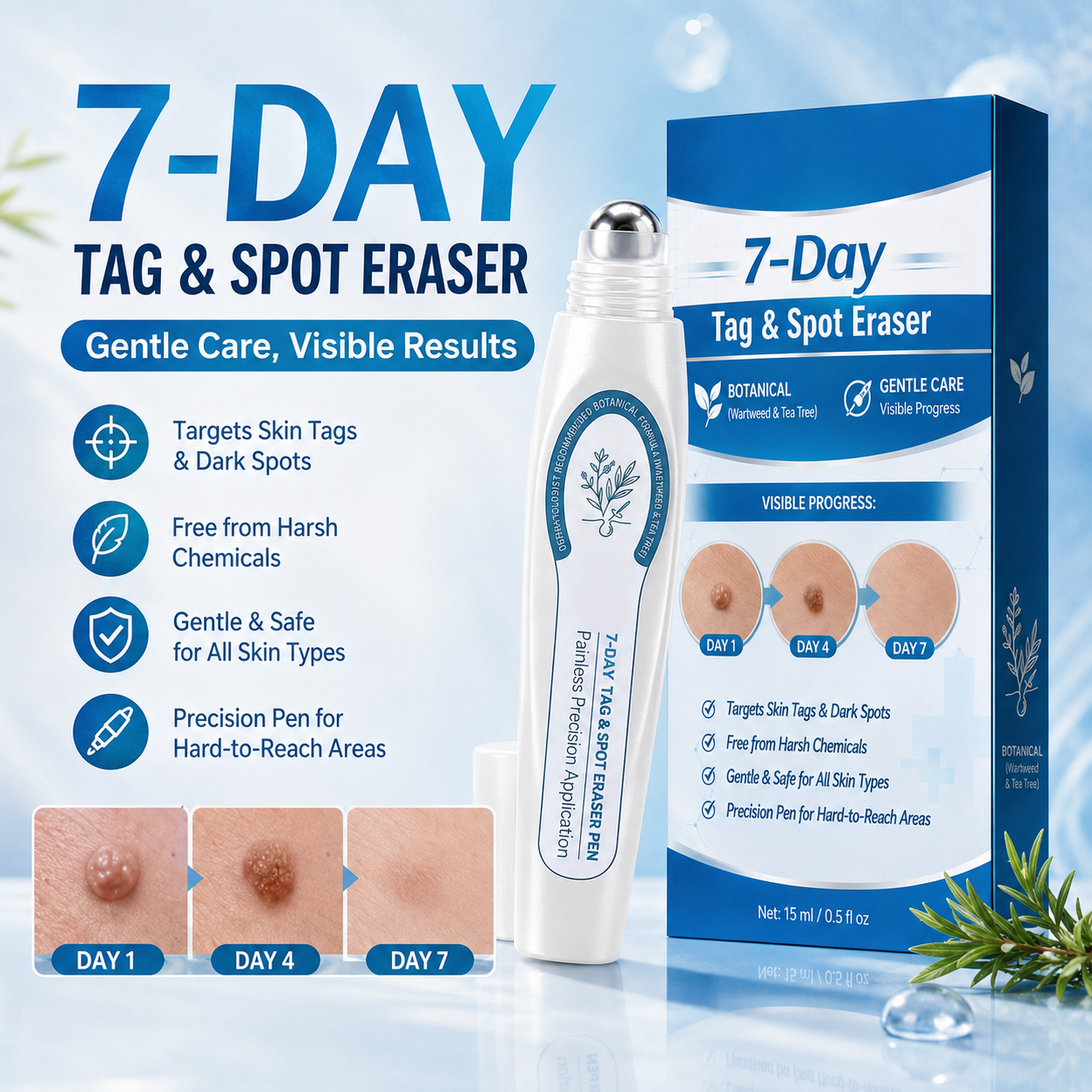 7-Day Spot & Tag Roll-On Pen – Smooth, Soft-Looking Skin