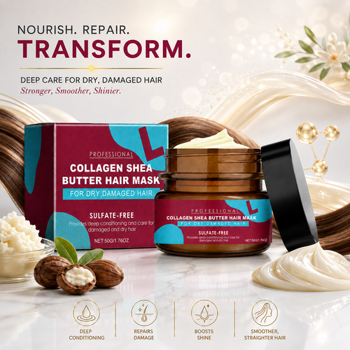 Collagen & Shea Butter Hair Mask | Deep Repair for Dry, Damaged & Frizzy Hair